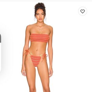 Orange wooden Bikini Set